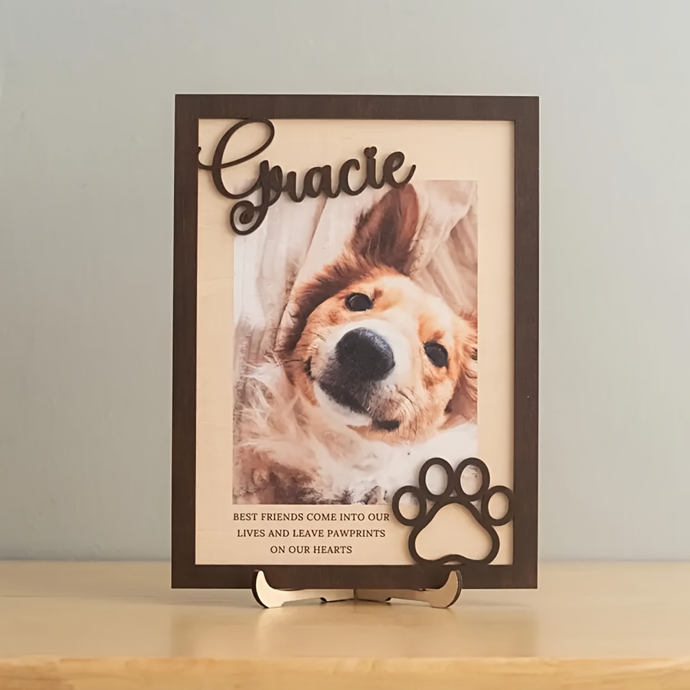 Pet Supplies Outlet - Cadre photo personnalisable en bois pour