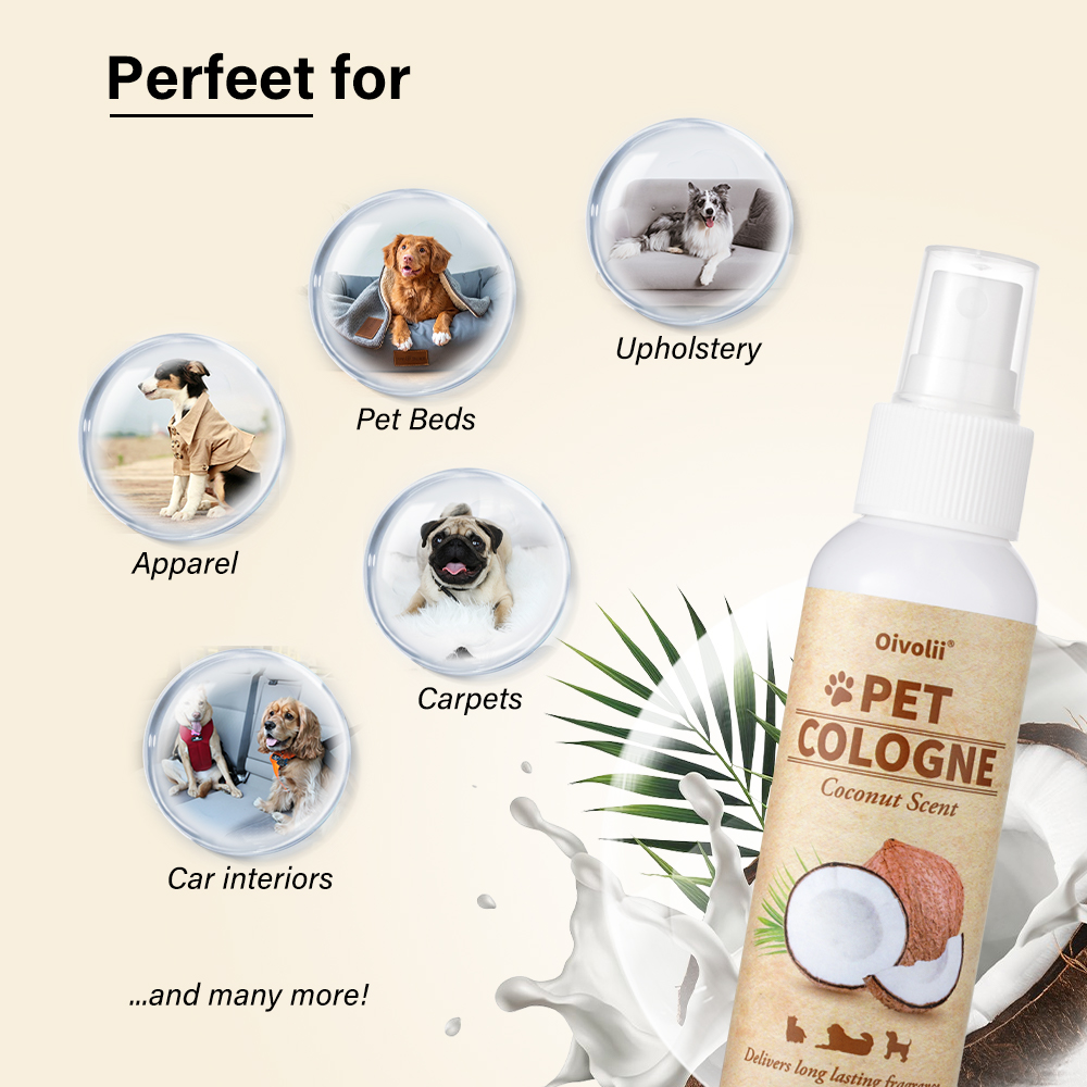 Pet Cologne Spray - Spray désodorisant pour chiens, parfum noix
