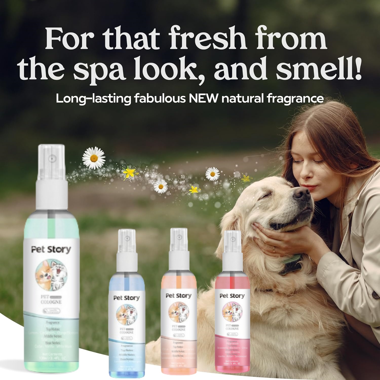 Pet Cologne Spray - Spray de toilettage premium pour chien,