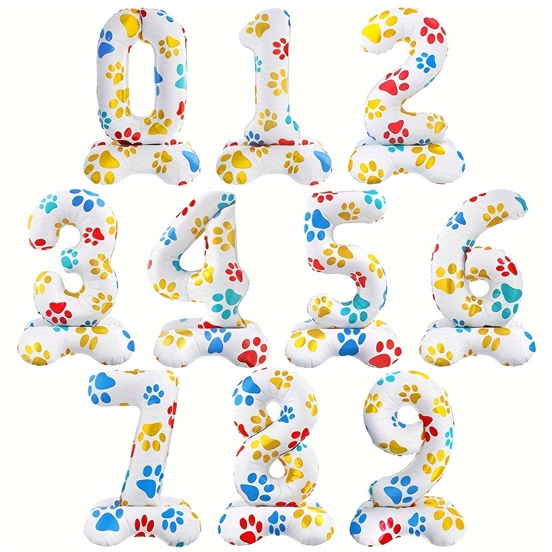 Pet Supplies Vending Machine - 1 pièce Ballon chiffre autoportant blanc
